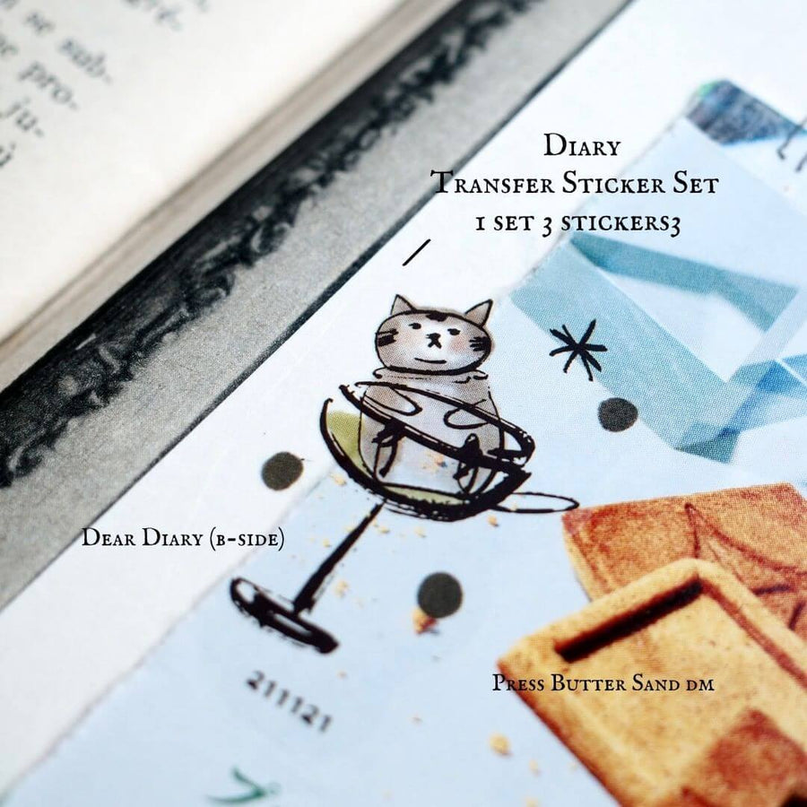 A kind of café 什物 Diary print on sticker set (set of 3)