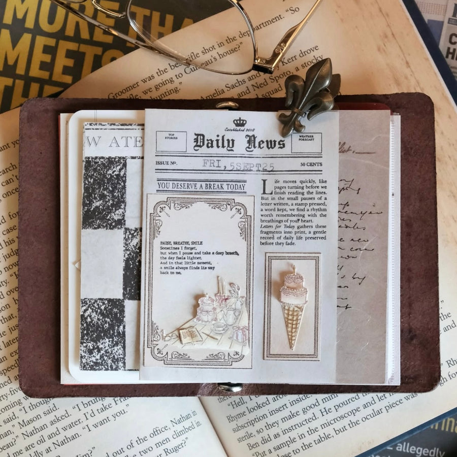 Jieyanow Atelier letters for today rubber stamps