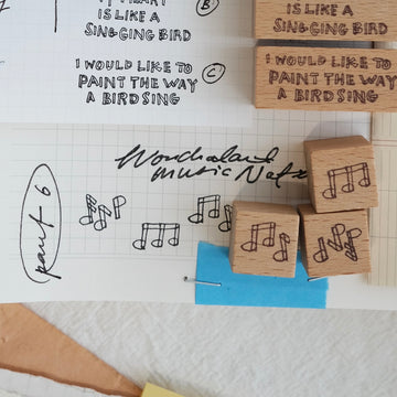 Kurukynki Nonchalant - music notes Rubber Stamps