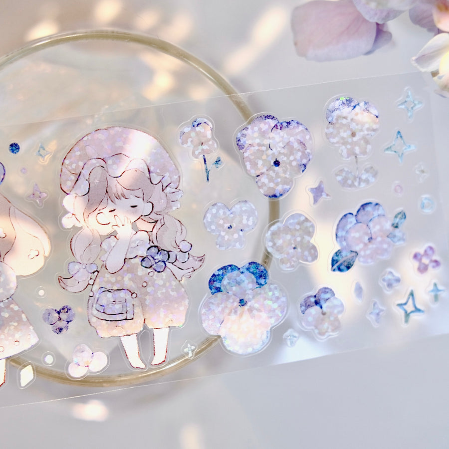 Freckles Tea Vol. 4 little flower fairy galaxy foil kiss cut pet tape