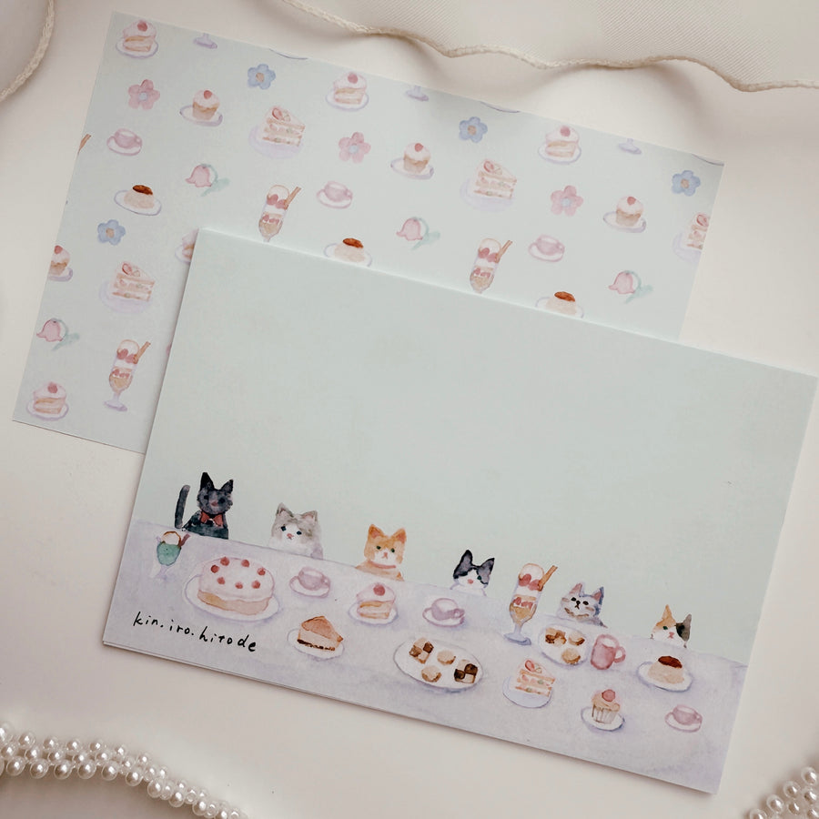 Kin.iro.hitode notepad - animal tea party