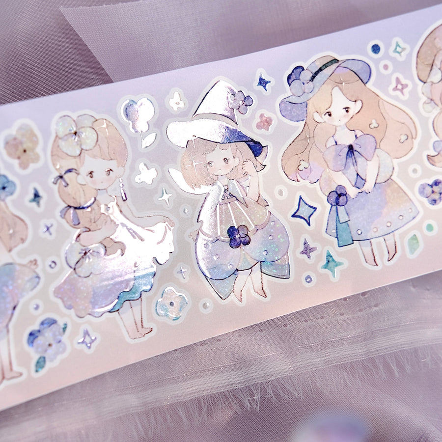 Freckles Tea Vol. 4 little flower fairy galaxy foil sticker roll