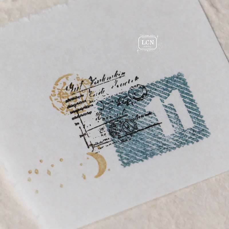 LCN receipt rubber stamp set