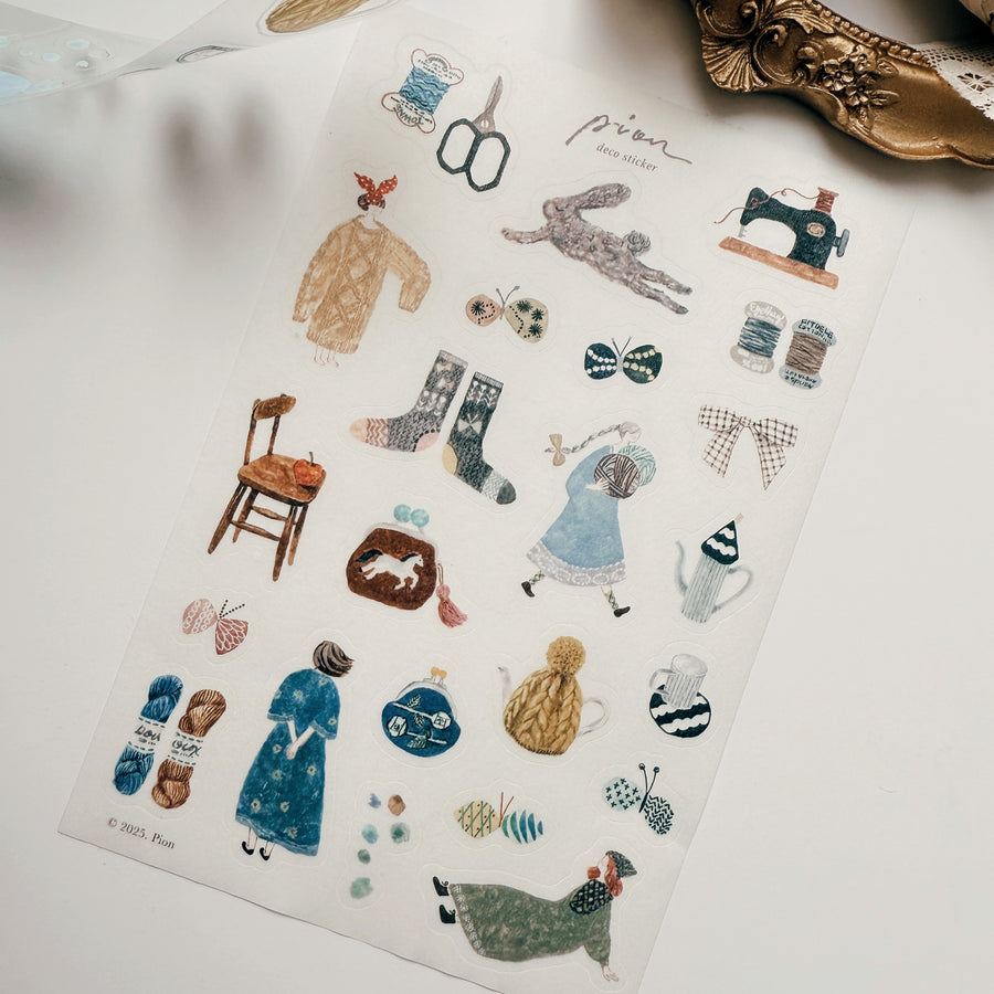 Pion - “walk / fabric” - deco sticker