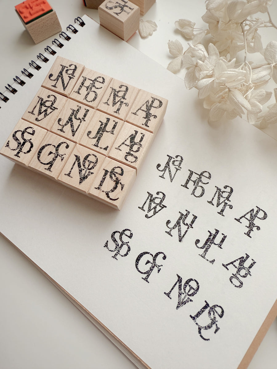 Journal pages rubber stamp set - month whispers