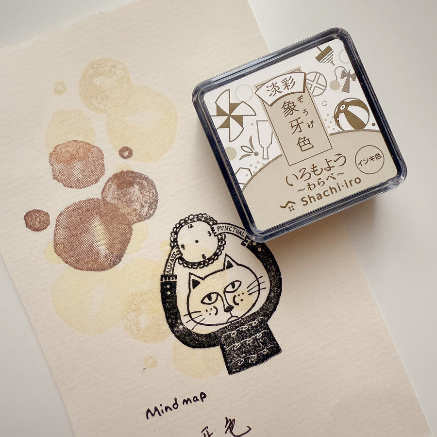Shachihata IROMOYOU TANSAI WARABE Mini Stamp Pad Extra Pale