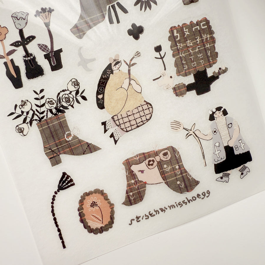 Misshoegg Days in Coffee print on stickers (2/sheet)