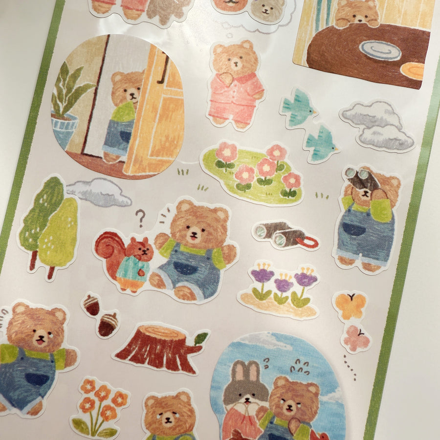 Mind Wave die cut sticker - little bear’s sunday