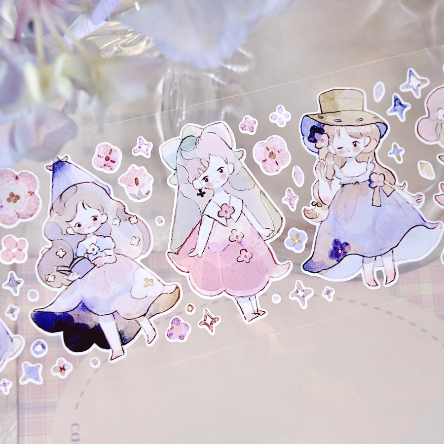 Freckles Tea Vol. 4 little flower fairy galaxy foil sticker roll