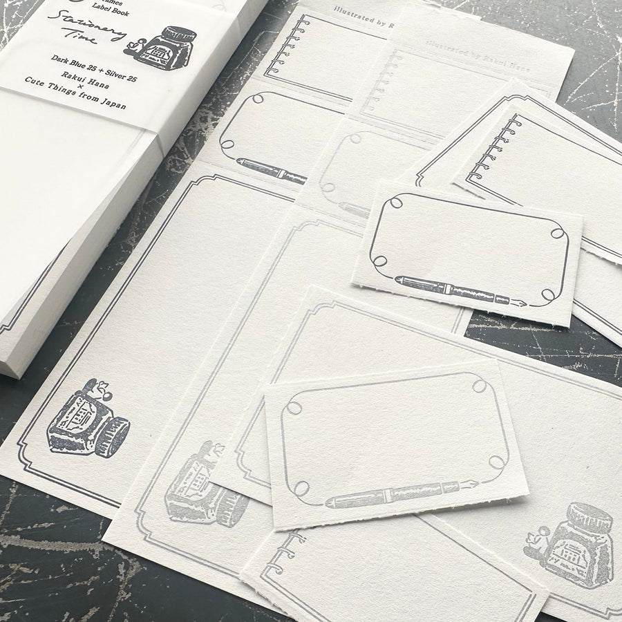 Oeda letterpress x Rakui Hana- Cute Things from Japan label book