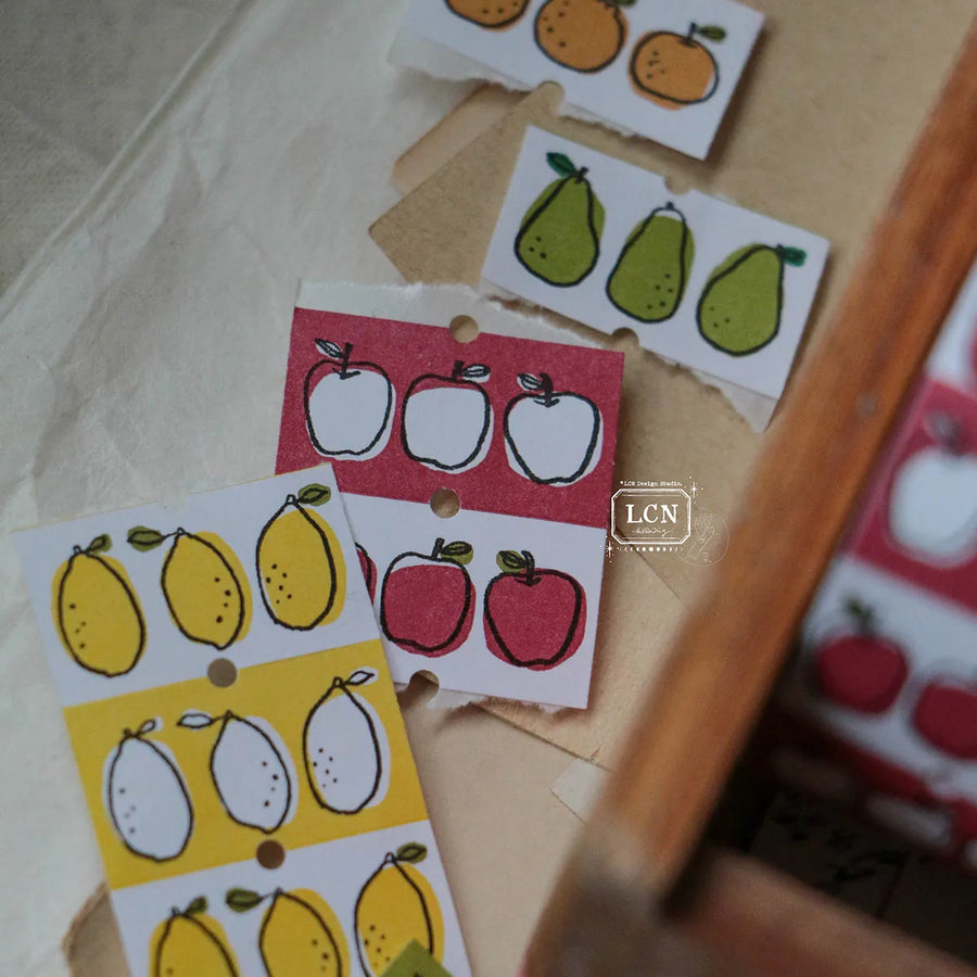 LCN label stickers - Lemon / Tangerine / Pear / Apple