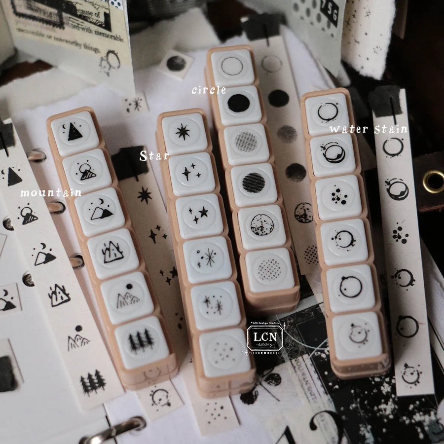 LCN Push button self-inking stamp