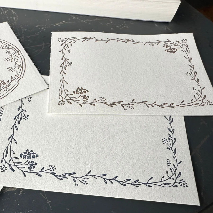 Oeda letterpress 3pattern label book Noble【Bronze & Dark Blue】