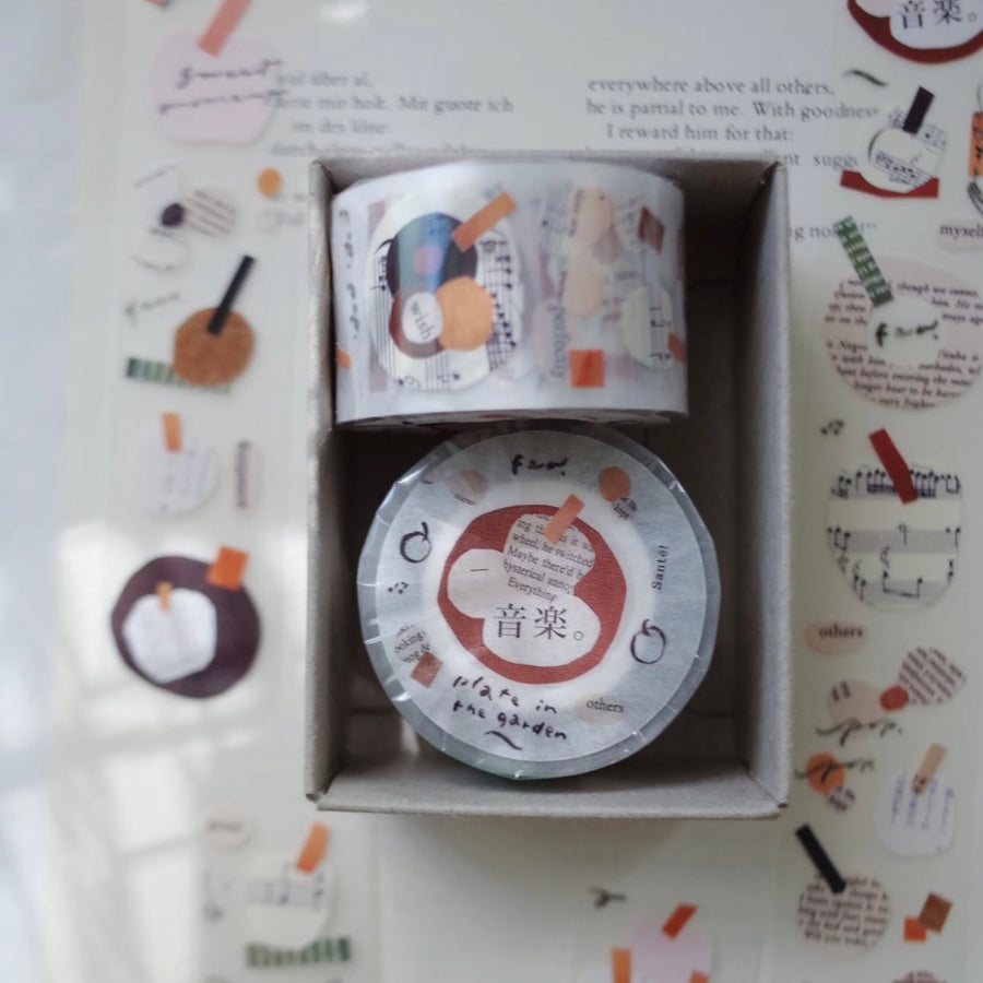 Mr Eggplants plates in the garden pet tape