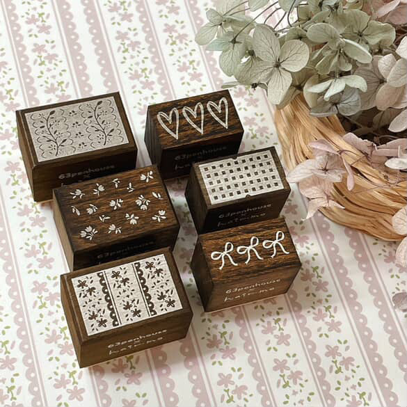 63penhouse x hairmo ~ flower field rubber stamps