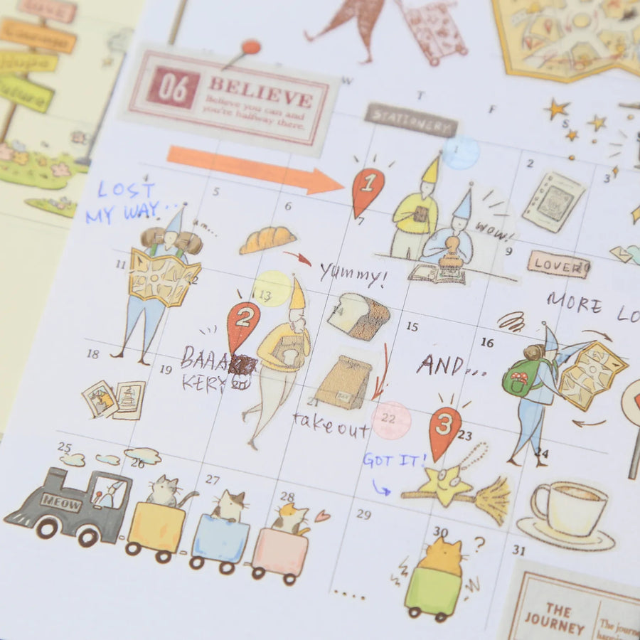 Modaizhi Little Flower Street Print On Stickers
