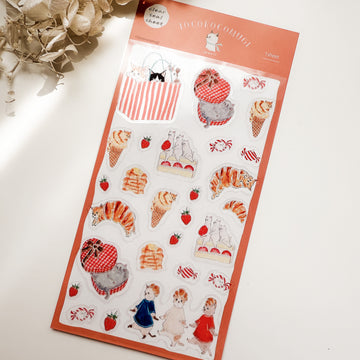 Furukawashiko Tocorocomugi clear sticker sheet - sweet