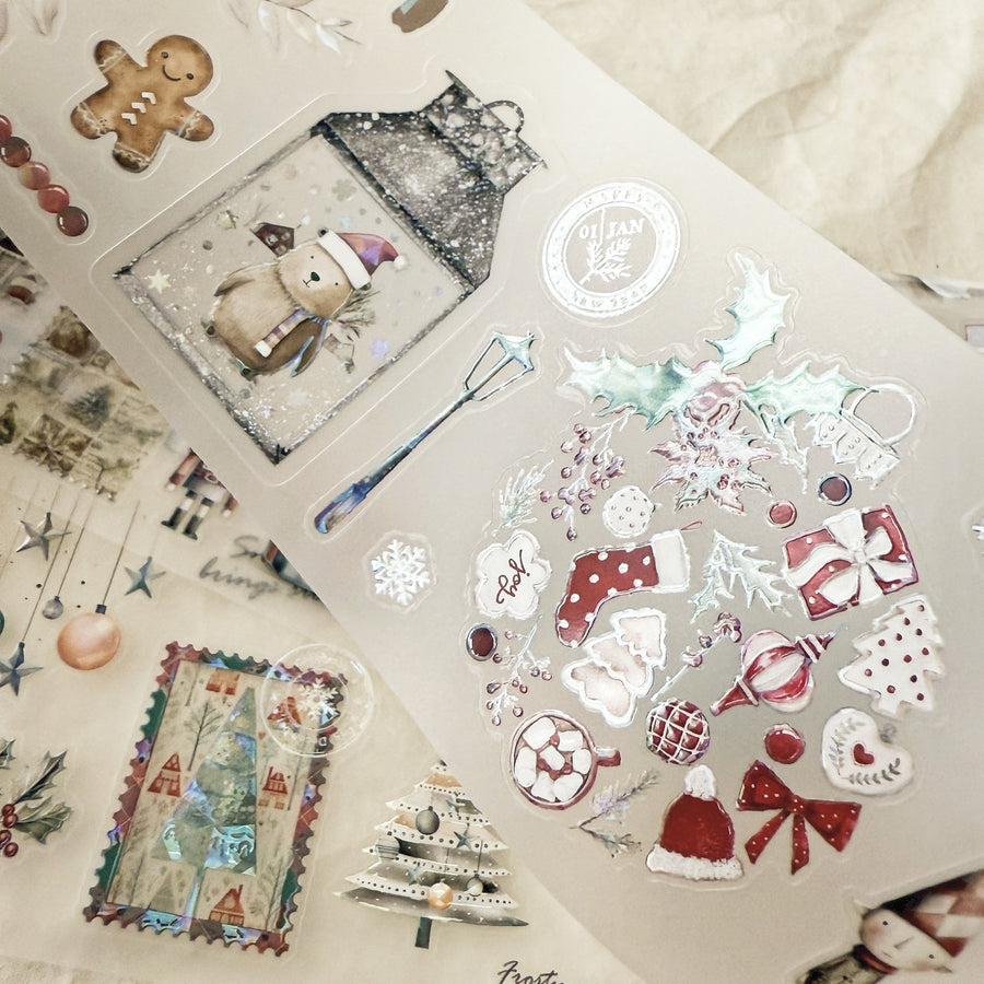 Journal Pages kiss-cut Mother-of-pearl crystal tape - winter wonderland