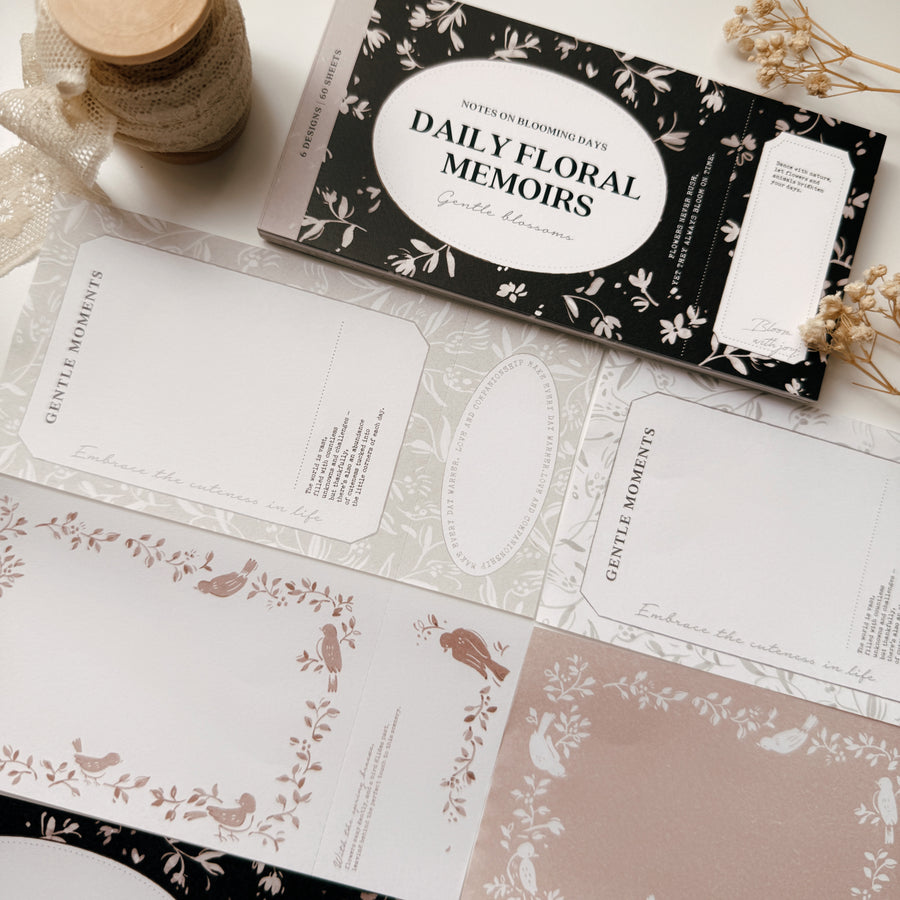 Wwiinngg notepad - daily floral memoirs