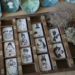 Hanen studio x Kaia "Freckles girl " series rubber stamps