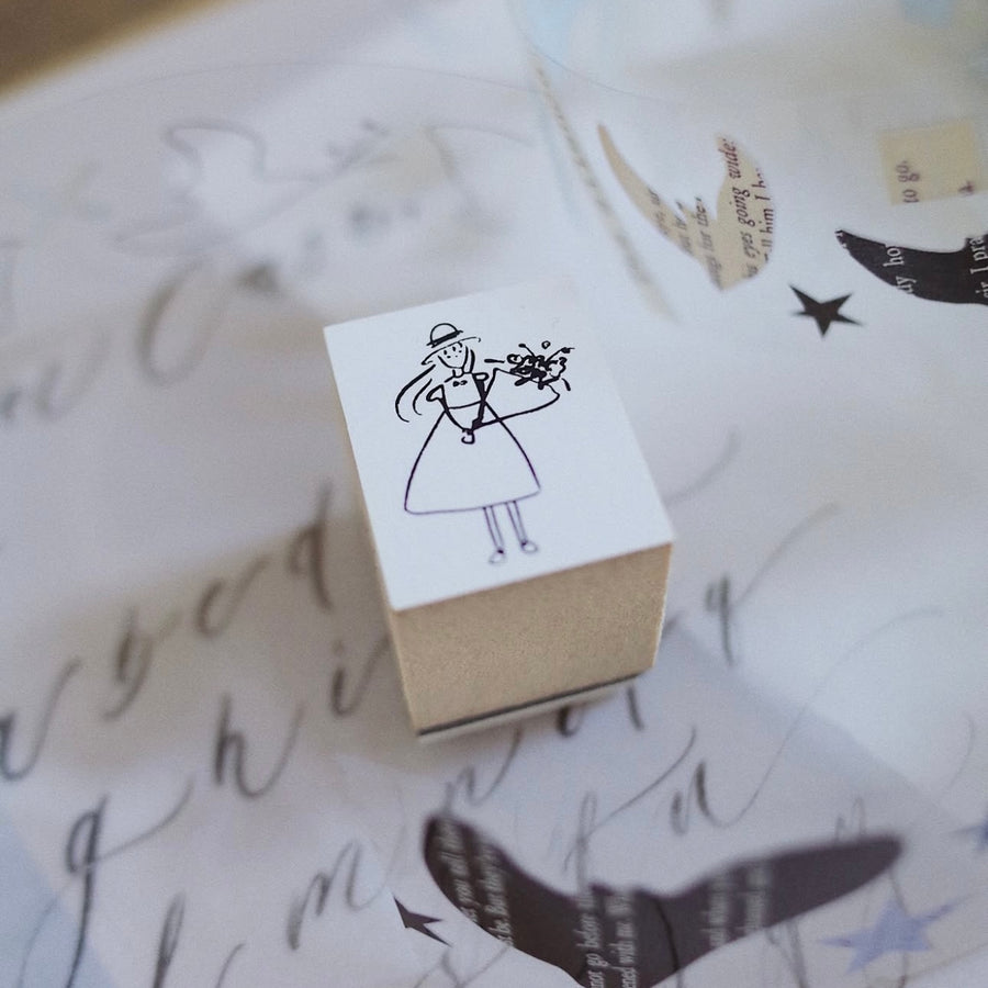 Mr Eggplants rubber stamp - Her kitty