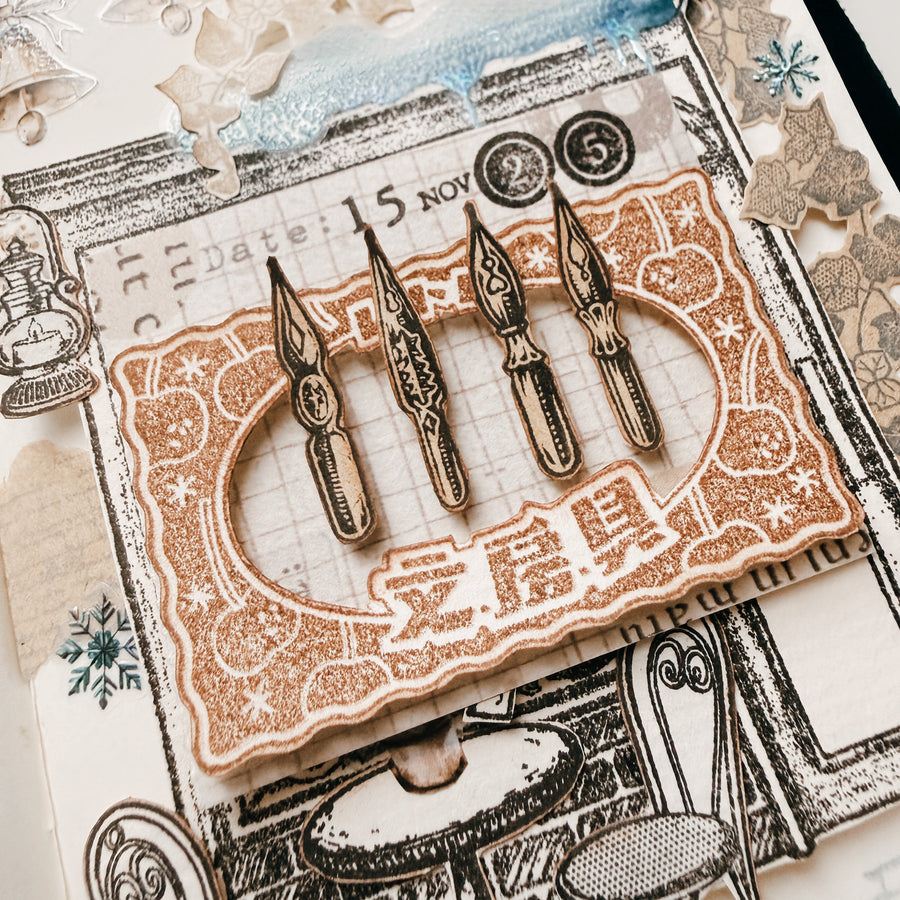 Stationerylovermarket x Breezystudio Rubber Stamp - Retro Label (Limited Edition)