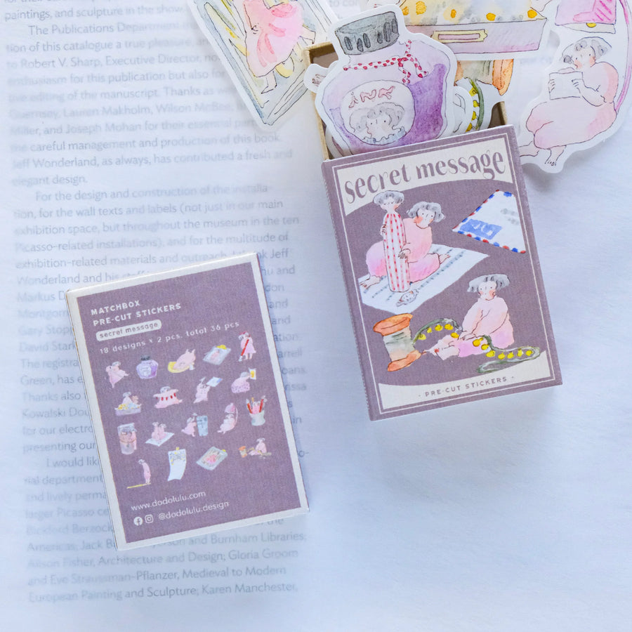 Dodolulu flake sticker matchbox 07 - secret message