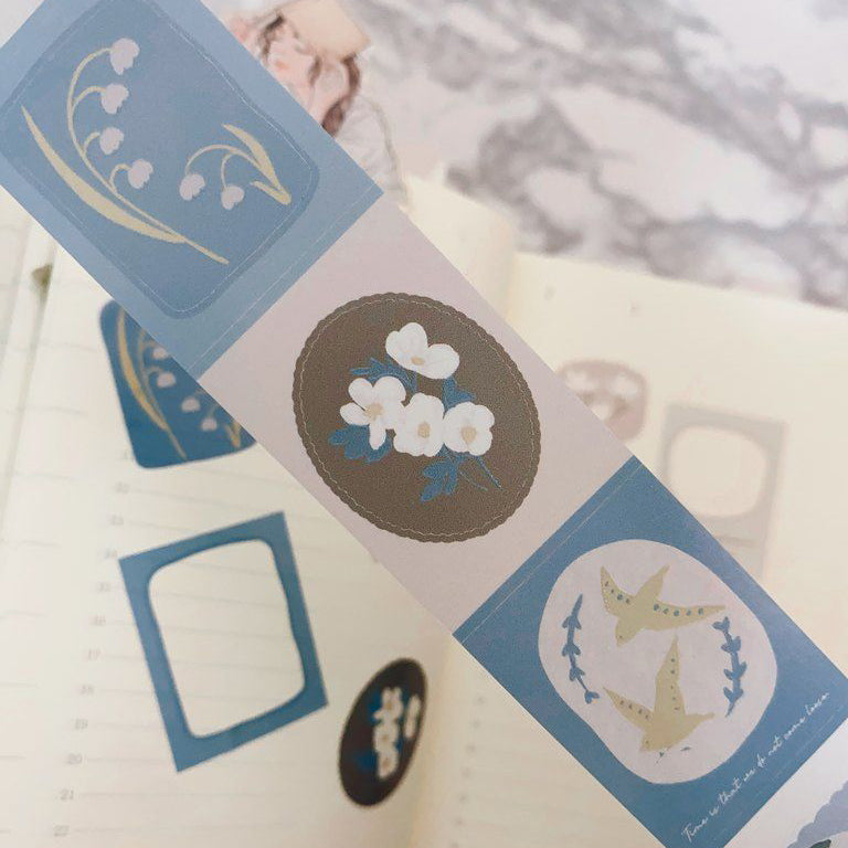 Hair.mo Flower appearance crystal kiss-cut pet tape
