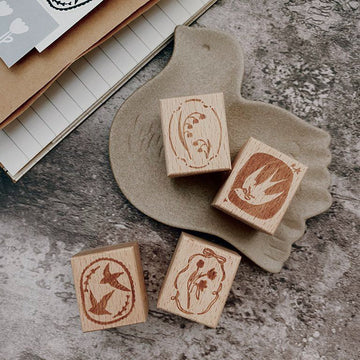 Hair.mo ~ Flower Appearance Candy Wooden rubber stamps