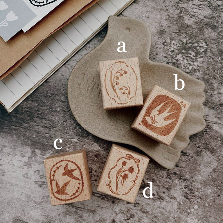 Hair.mo ~ Flower Appearance Candy Wooden rubber stamps