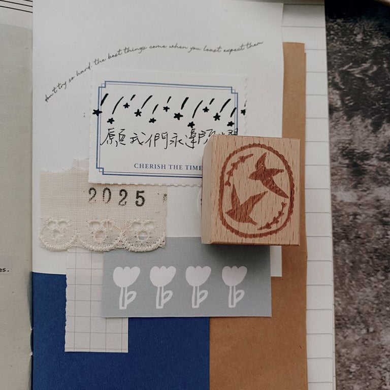 Hair.mo ~ Flower Appearance Candy Wooden rubber stamps