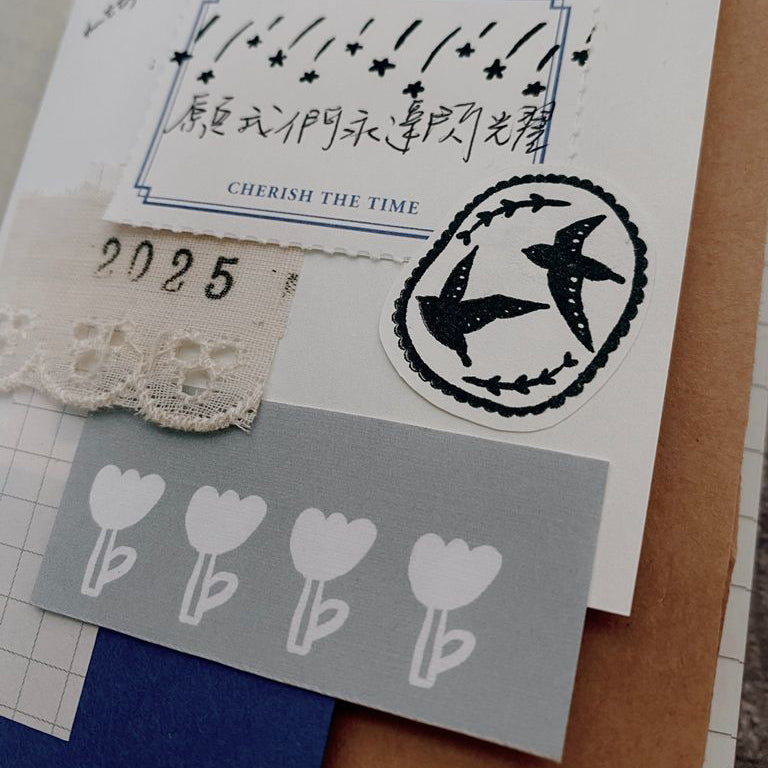 Hair.mo ~ Flower Appearance Candy Wooden rubber stamps