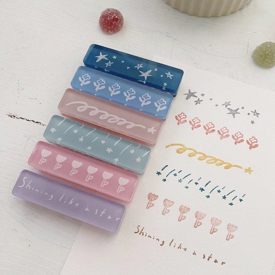 Hair.mo ~ Flower Appearance Candy Acrylic rubber stamps