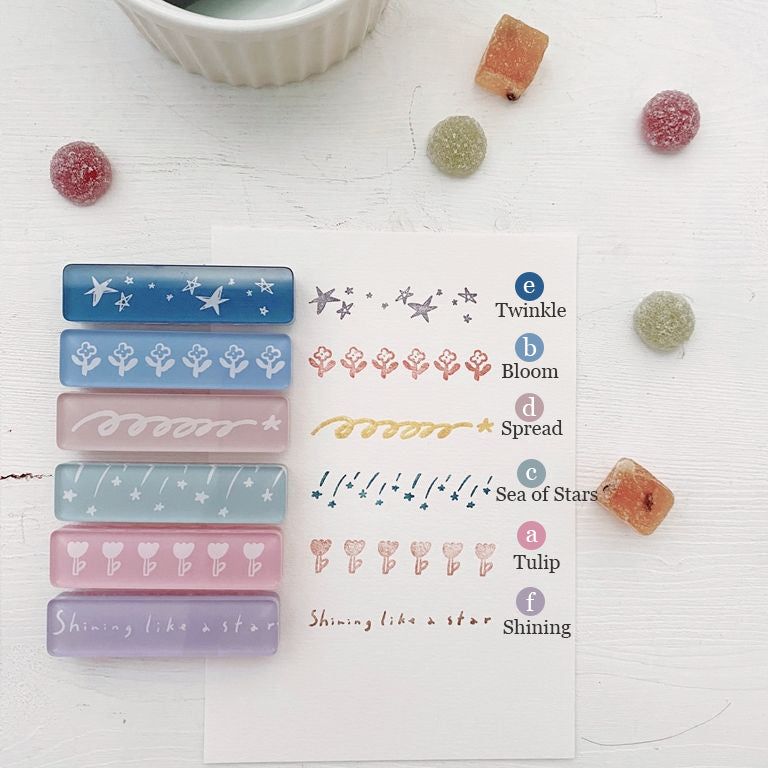 Hair.mo ~ Flower Appearance Candy Acrylic rubber stamps