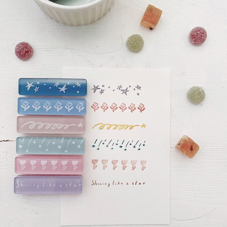 Hair.mo ~ Flower Appearance Candy Acrylic rubber stamps