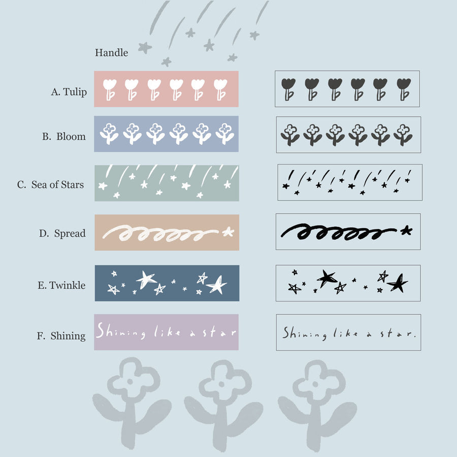 Hair.mo ~ Flower Appearance Candy Acrylic rubber stamps