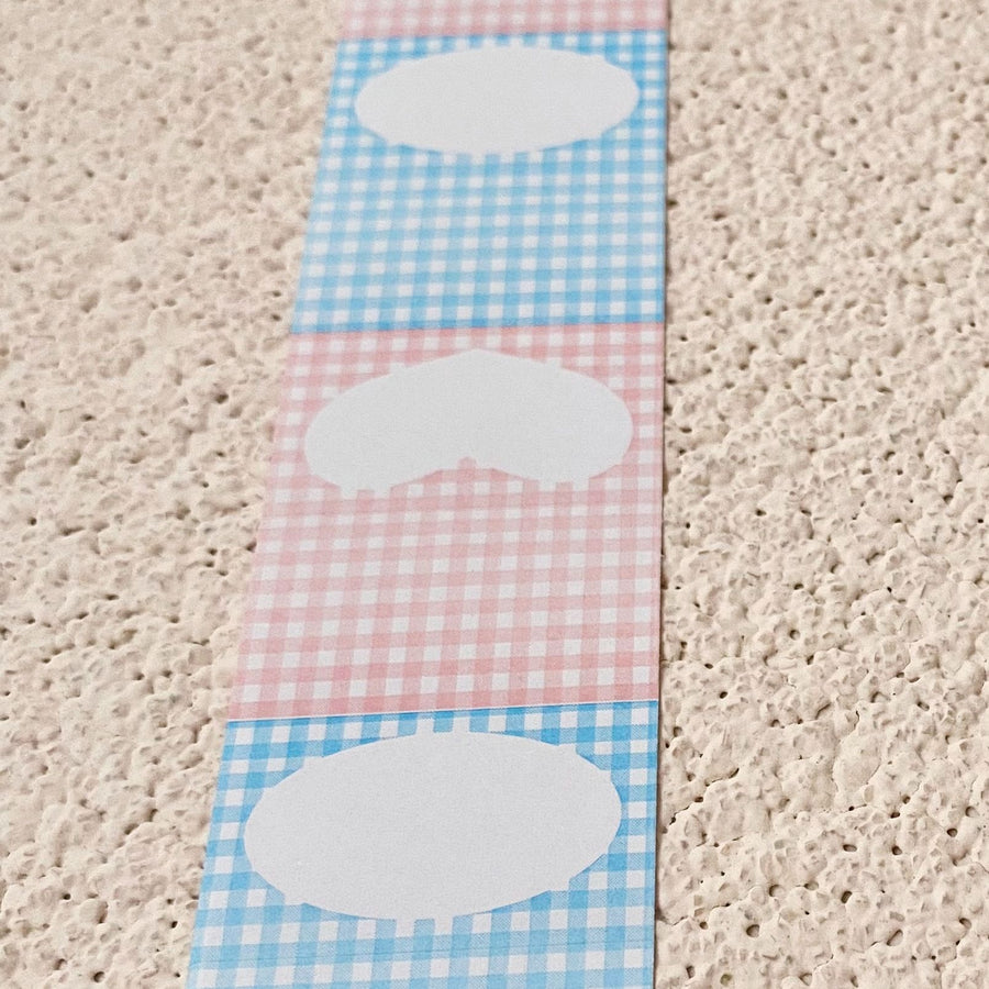 63penhouse x hairmo Gingham Frame Label Sticker Roll