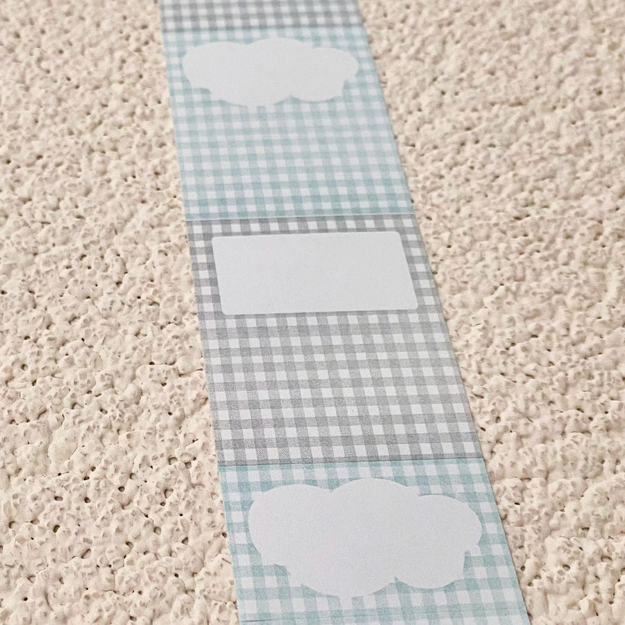 63penhouse x hairmo Gingham Frame Label Sticker Roll