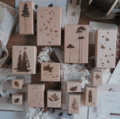 Jeenzaa - Zoey "leaf•drop" Rubber Stamps