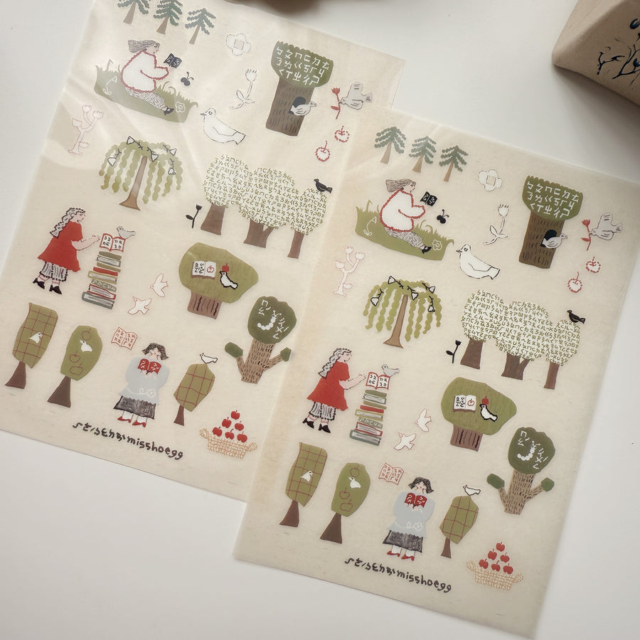 Misshoegg Tree of Knowledge print on stickers (2/sheet)