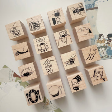 Lazy home - cat’s paws rubber stamps