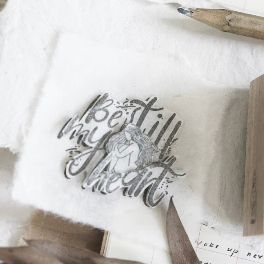 Black Milk Project “Prayer series ” Rubber Stamp - Be still my heart