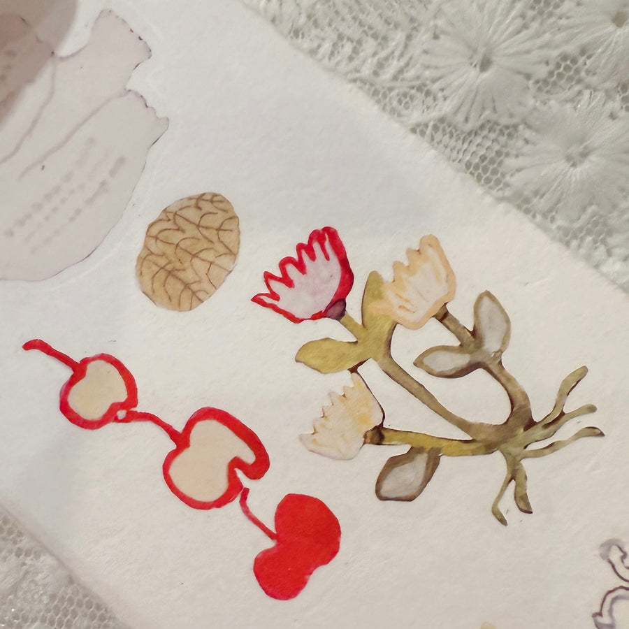 Misshoegg Learning Tree print on stickers (2/sheet)