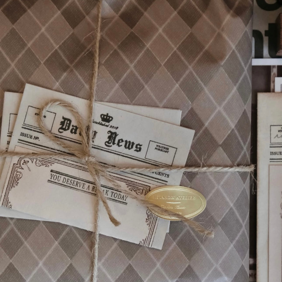 Jieyanow Atelier letters for today rubber stamps