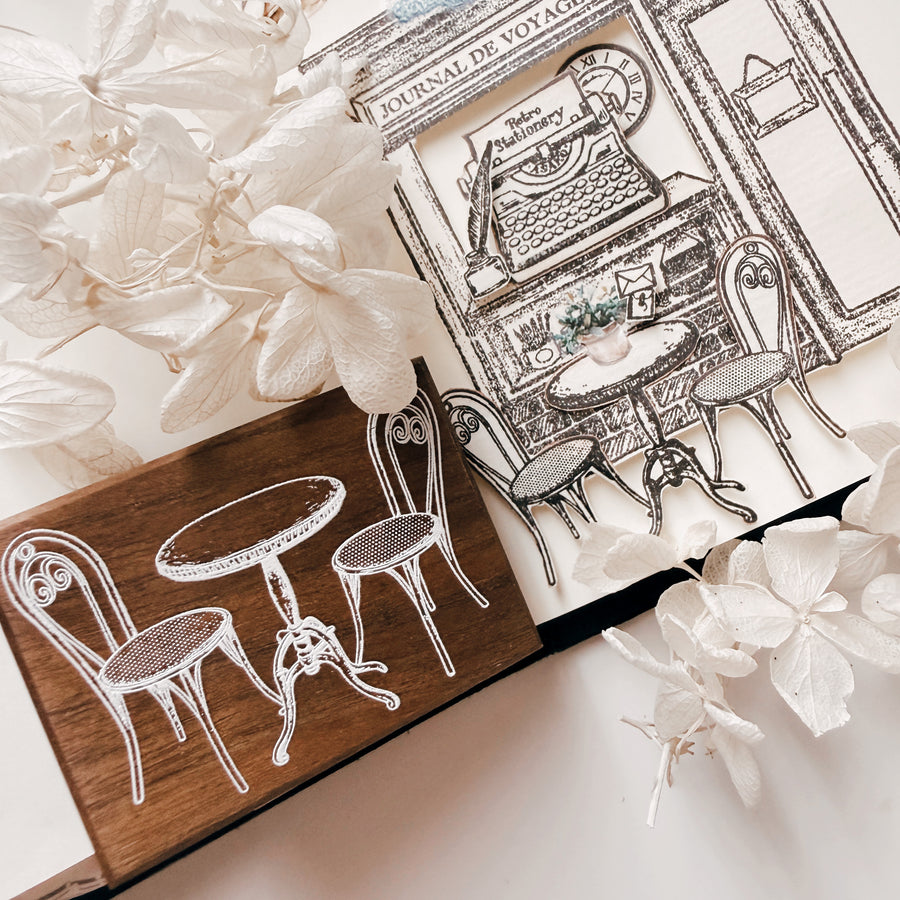 Journal pages rubber stamps - Vintage Room Collection