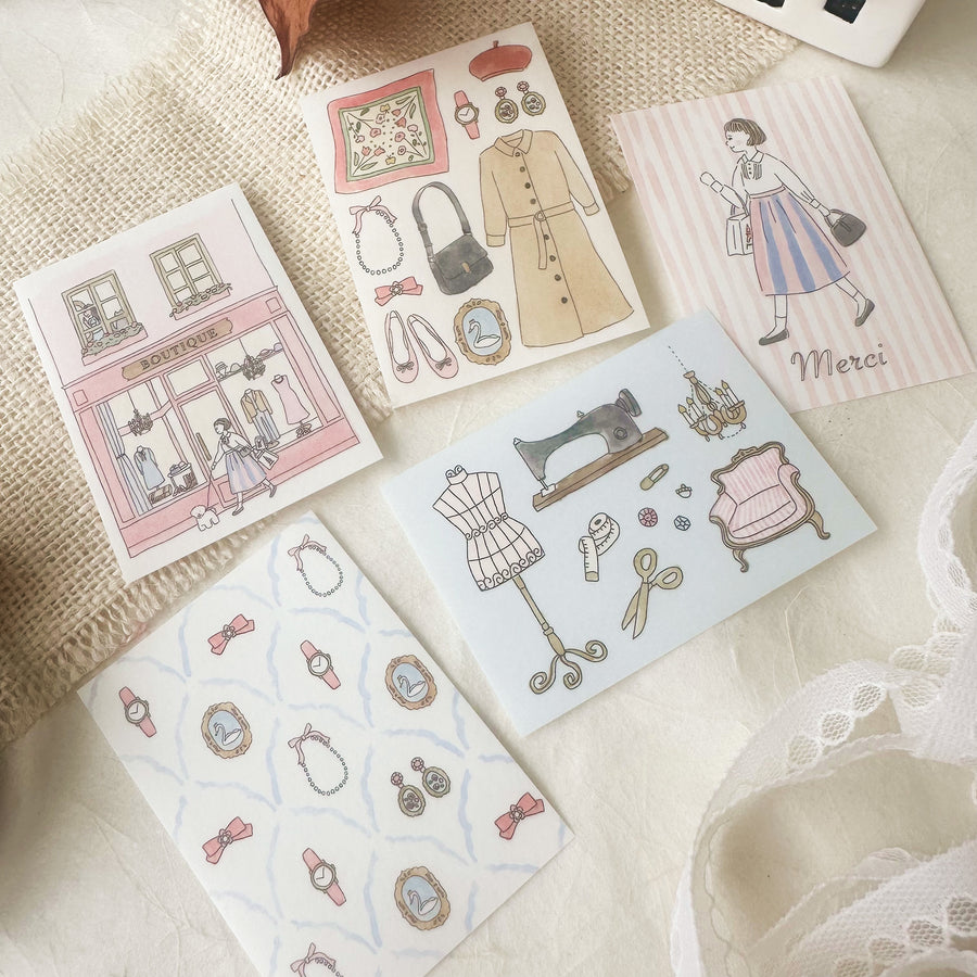 Furukawashiko washi deco stickers - Boutique