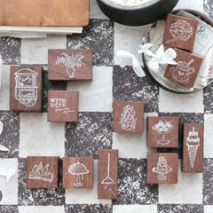 Jieyanow Atelier  "Good Times" Rubber Stamp Set