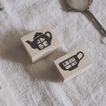 Penny.FEI rubber stamps - Starlit Teacups