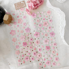 Clothes•Pin Sakura pink foil sticker - 01