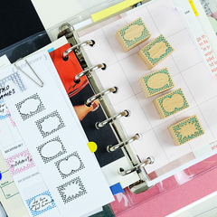 Kurukynki ”DAY TO DAY“ rubber stamps set - Retro Frame(Set of 5)